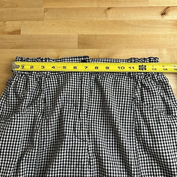 Urban Outfitters Silence Noise Gingham Black Plaid Tapered Trousers Pants Size 4 - Picture 11 of 13